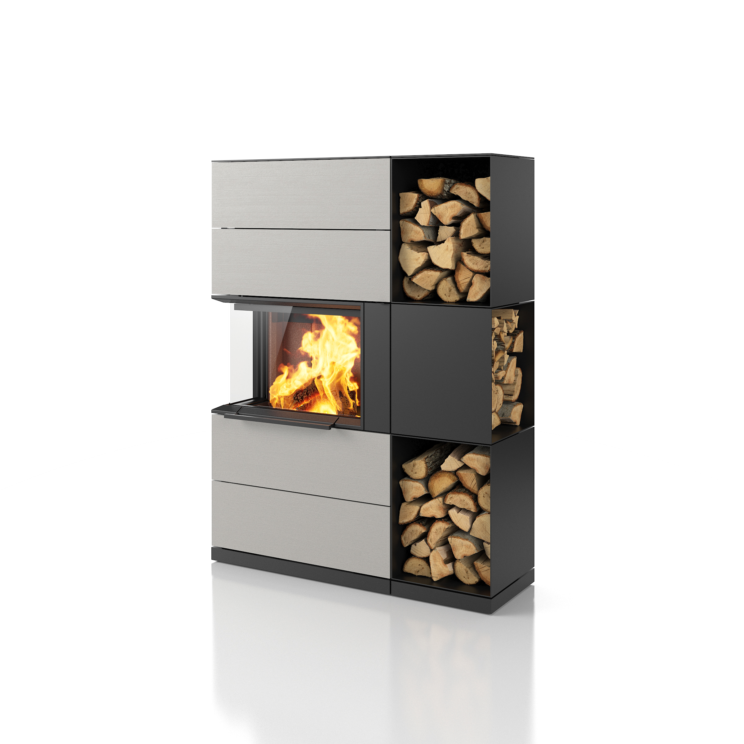 PADUA 160, Houtopslag module rechts, 1 element gedraaid