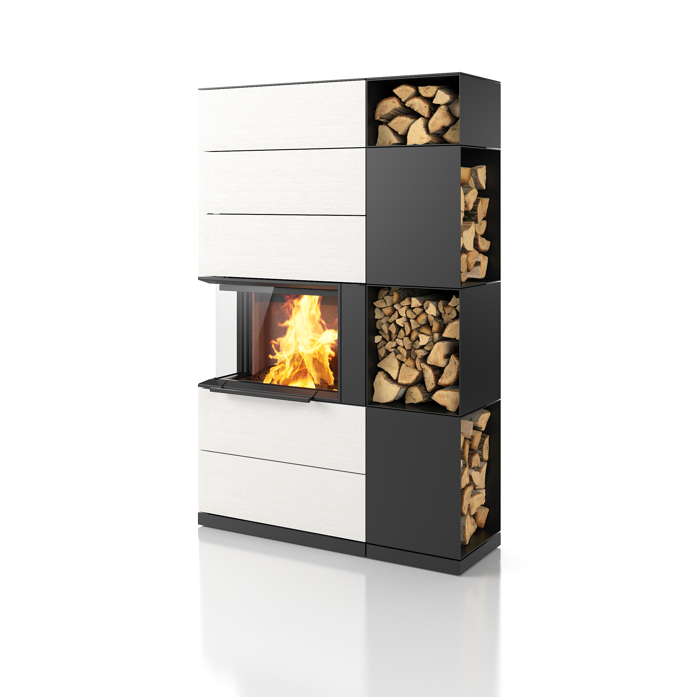 PADUA 185, Houtopslag module rechts, 2 elements gedraaid