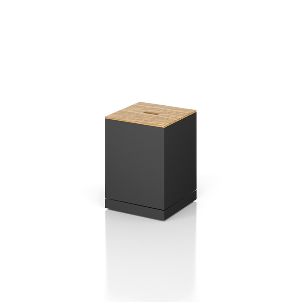 Kist mit houten deksel (45,5/33/33 cm)